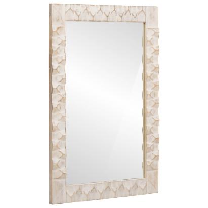 Oglindă pentru baie Finisaj Alb Spălat 50 x 70 x 2,5 cm GartenMobel Dekor