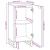Bufet Maro 40 x 33 x 75 cm Lemn masiv de mango GartenMobel Dekor
