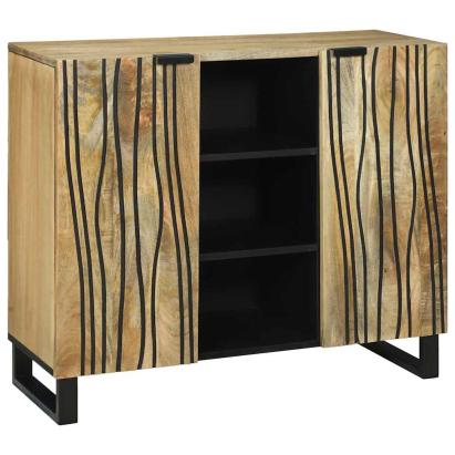 Bufet Maro 90 x 33 x 75 cm Lemn masiv de mango GartenMobel Dekor