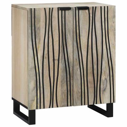 Bufet Alb 60 x 33,5 x 75 cm Lemn de mango solid GartenMobel Dekor