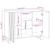 Bufet Alb 90 x 33 x 75 cm Lemn masiv de mango GartenMobel Dekor