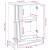 Highboard Maro 60 x 33 x 100 cm Lemn masiv de mango GartenMobel Dekor