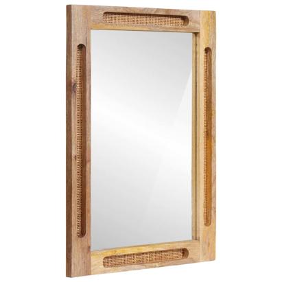 Oglindă pentru baie Maro 50 x 2,5 x 70 cm Lemn de mango solid GartenMobel Dekor