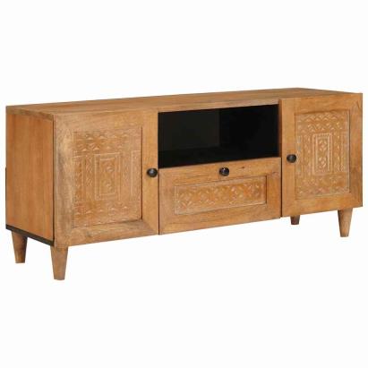 Unități TV cu raft Maro deschis 105 x 33 x 46 cm Lemn compozit GartenMobel Dekor