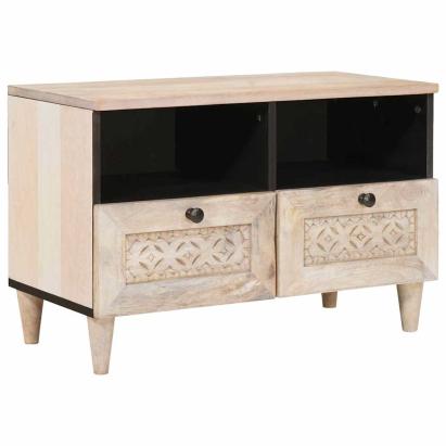 Unități TV cu sertar cu raft Alb 70 x 33 x 46 cm Lemn compozit GartenMobel Dekor