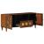 Cabinet TV cu ușă castan 105 x 33 x 46 cm Lemn de mango solid GartenMobel Dekor