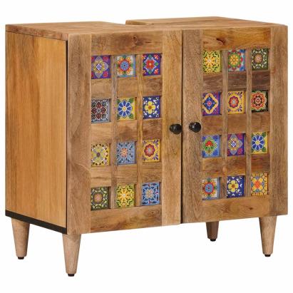 Dulap pentru Chiuveta de Baie cu ușă natural 62 x 33 x 58 cm GartenMobel Dekor