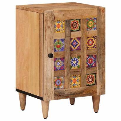 Dulap de Baie natural 38 x 33 x 58 cm Lemn de mango solid GartenMobel Dekor