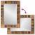 Oglindă pentru baie natural 50 x 70 x 3 cm Lemn de mango solid GartenMobel Dekor