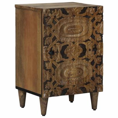 Dulap de Baie cu ușă Maro 38 x 33,5 x 58 cm Lemn de mango solid GartenMobel Dekor