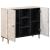 Bufet cu raft cu ușă Alb 90 x 33,5 x 75 cm Lemn de mango solid GartenMobel Dekor