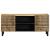 Dulap TV, negru, 105x33,5x46 cm, lemn masiv de mango brut GartenMobel Dekor