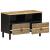 Dulap TV, negru, 70x33,5x46 cm, lemn masiv de mango brut GartenMobel Dekor