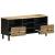 Dulap TV, negru, 100x33,5x46 cm, lemn masiv de mango brut GartenMobel Dekor