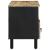Dulap TV, negru, 100x33,5x46 cm, lemn masiv de mango brut GartenMobel Dekor