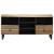 Dulap TV, negru, 100x33,5x46 cm, lemn masiv de mango brut GartenMobel Dekor