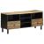 Dulap TV, negru, 100x33,5x46 cm, lemn masiv de mango brut GartenMobel Dekor