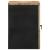 Dulap suspendat de baie negru 38x33,5x48cm, lemn masiv de mango GartenMobel Dekor