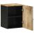 Dulap suspendat de baie negru 38x33,5x48cm, lemn masiv de mango GartenMobel Dekor