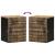 Dulap suspendat de baie negru 38x33,5x48cm, lemn masiv de mango GartenMobel Dekor