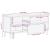 Cabinet TV Maro miere 100 x 33 x 46 cm Lemn de mango solid GartenMobel Dekor
