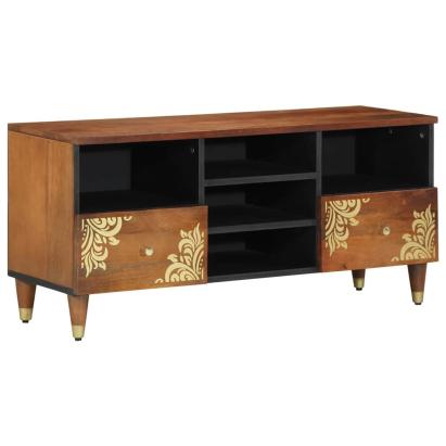 Cabinet TV Maro miere 100 x 33 x 46 cm Lemn de mango solid GartenMobel Dekor