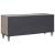 Cabinet TV cu raft Gri 105 x 33 x 46 cm Lemn de mango solid GartenMobel Dekor