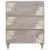 Bufet Gri și Aur 60 x 33 x 75 cm Lemn de mango solid GartenMobel Dekor