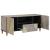 Cabinet TV cu sertar Gri 105 x 33 x 46 cm Lemn de mango solid GartenMobel Dekor