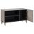Cabinet TV cu raft Gri 80 x 33 x 46 cm Lemn de mango solid GartenMobel Dekor