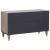 Cabinet TV cu raft Gri 80 x 33 x 46 cm Lemn de mango solid GartenMobel Dekor
