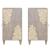 Bufet cu raft Gri și Aur 40 x 33 x 75 cm Lemn de mango solid GartenMobel Dekor