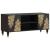 Cabinet TV cu raft Negru 105 x 33 x 46 cm Lemn de mango solid GartenMobel Dekor