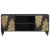 Cabinet TV cu raft Negru 105 x 33 x 46 cm Lemn de mango solid GartenMobel Dekor