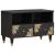 Cabinet TV cu sertar Negru 70 x 33 x 46 cm Lemn de mango solid GartenMobel Dekor