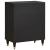 Bufet Negru 60 x 33 x 75 cm Lemn de mango solid GartenMobel Dekor