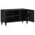 Cabinet TV cu raft Negru 80 x 33 x 46 cm Lemn de mango solid GartenMobel Dekor