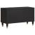 Cabinet TV cu raft Negru 80 x 33 x 46 cm Lemn de mango solid GartenMobel Dekor