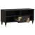 Cabinet TV cu sertar Negru 100 x 33 x 46 cm Lemn de mango solid GartenMobel Dekor