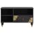 Cabinet TV cu sertar Negru 80 x 33 x 46 cm Lemn de mango solid GartenMobel Dekor