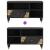 Cabinet TV cu sertar Negru 80 x 33 x 46 cm Lemn de mango solid GartenMobel Dekor