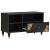 Cabinet TV cu sertar Negru 80 x 33 x 46 cm Lemn de mango solid GartenMobel Dekor
