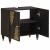 Dulap de chiuvetă Negru 62 x 33 x 58 cm Lemn de mango solid GartenMobel Dekor