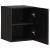 Dulap de perete Negru 38 x 33 x 48 cm Lemn de mango solid GartenMobel Dekor