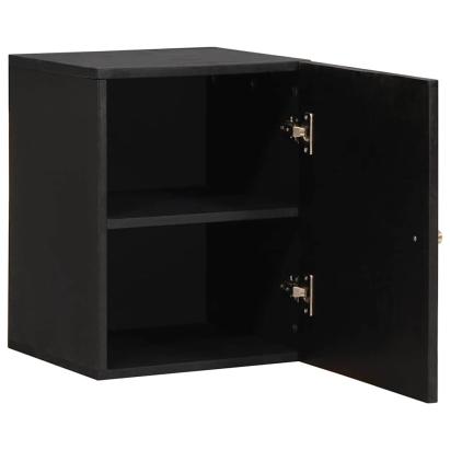 Dulap de perete Negru 38 x 33 x 48 cm Lemn de mango solid GartenMobel Dekor