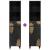 Dulap de Baie Negru 38 x 33 x 160 cm Lemn de mango solid GartenMobel Dekor