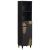 Dulap de Baie Negru 38 x 33 x 160 cm Lemn de mango solid GartenMobel Dekor