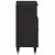 Bufet cu raft cu ușă Negru 60 x 33 x 75 cm Lemn de mango solid GartenMobel Dekor