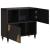 Bufet cu raft cu ușă Negru 80 x 33 x 75 cm Lemn de mango solid GartenMobel Dekor