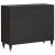 Bufet cu raft cu ușă Negru 90 x 33 x 75 cm Lemn de mango solid GartenMobel Dekor